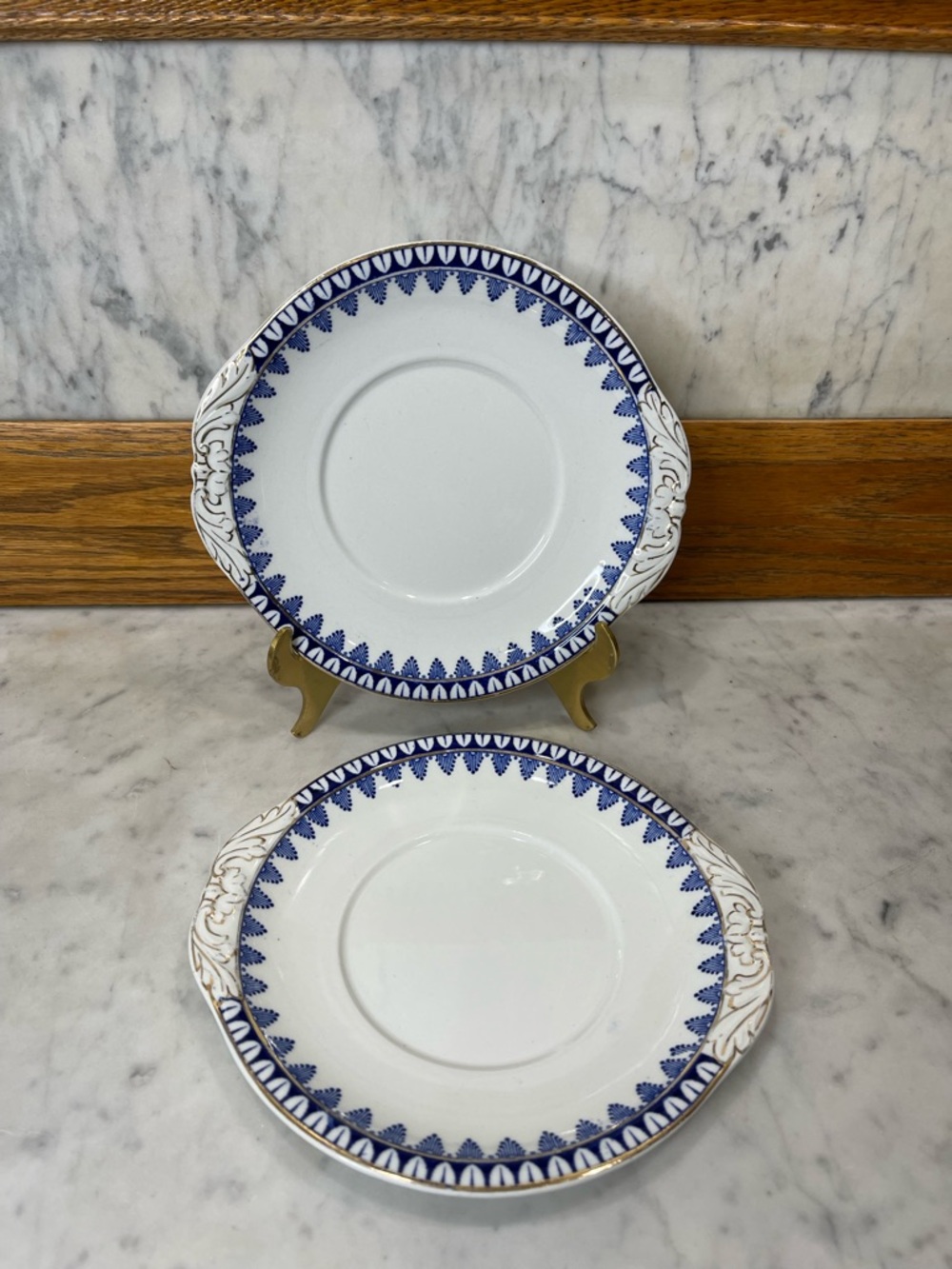 Two Art Deco "Dainty" Ironstone China Plates made in England during the 1930s